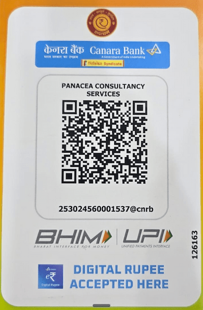 UPI QR Code — Panacea Consultancy Services